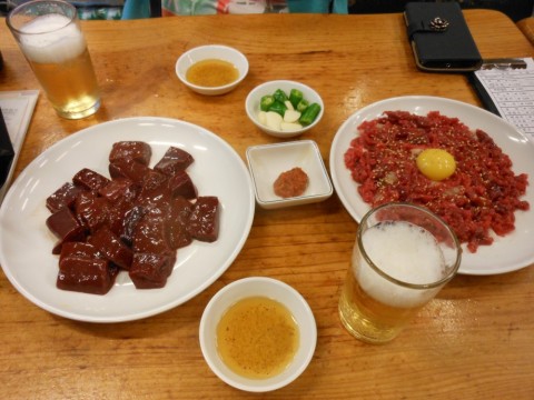 レバー刺＆ユッケ