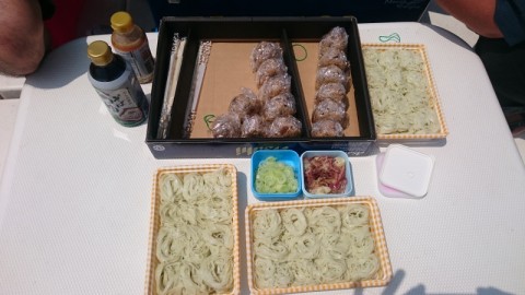 船上ランチ