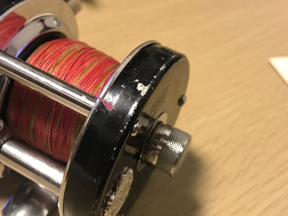 釣りに行けないアングラー代表】 リール傷は。